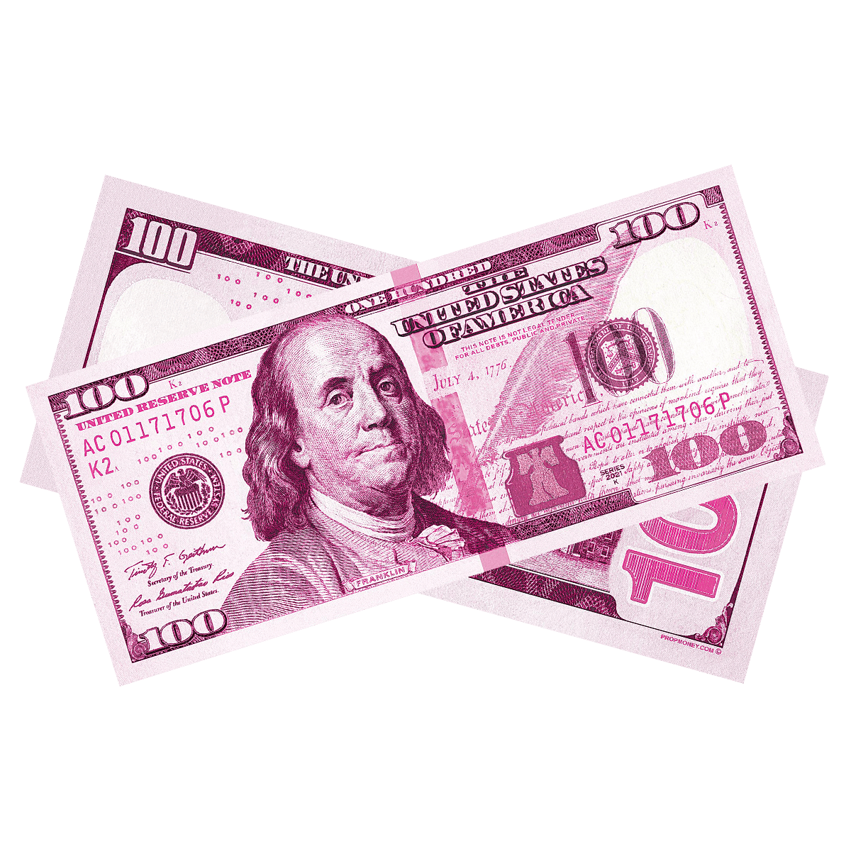 100x $100 New Series Pink Bills