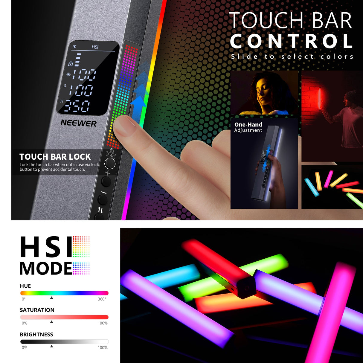 NEEWER RGB1 Magnetic Handheld Light Stick