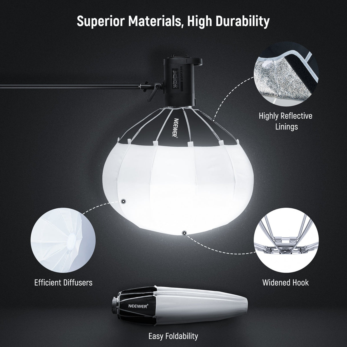 NEEWER NS65L Lantern Softbox One Step Quick Release