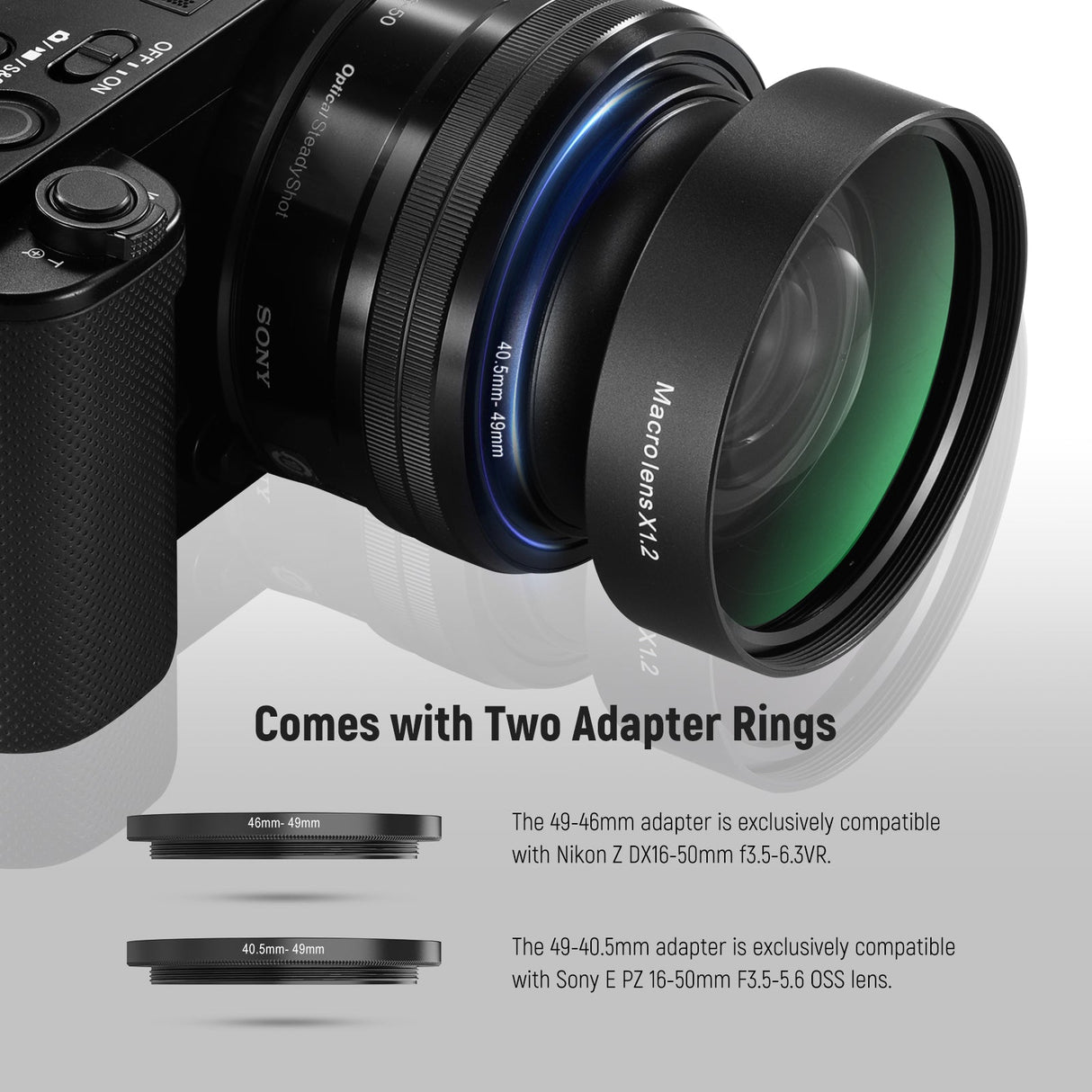 NEEWER LS-27 22mm Macro Lens with Adapter Ring For Sony