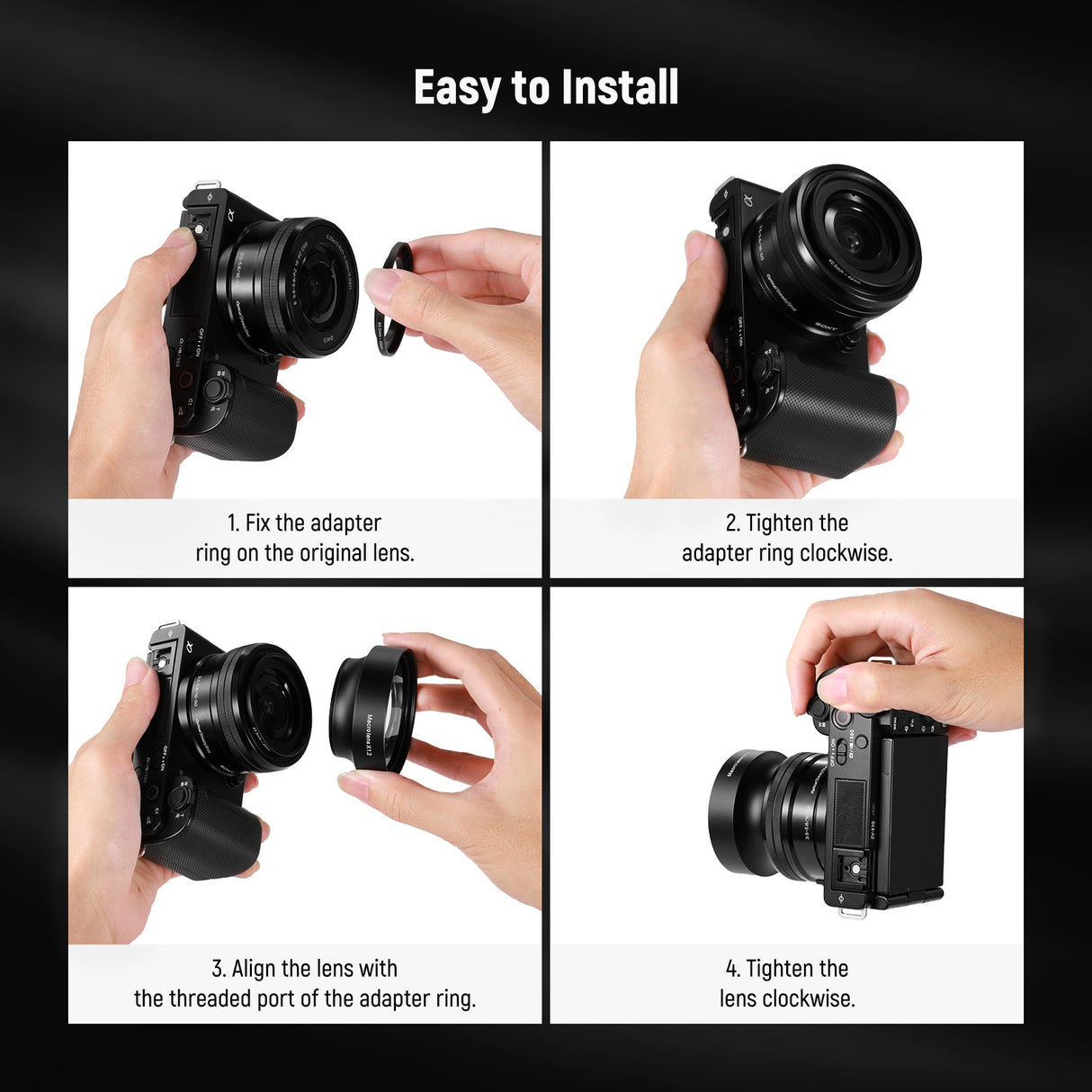 NEEWER LS-27 22mm Macro Lens with Adapter Ring For Sony