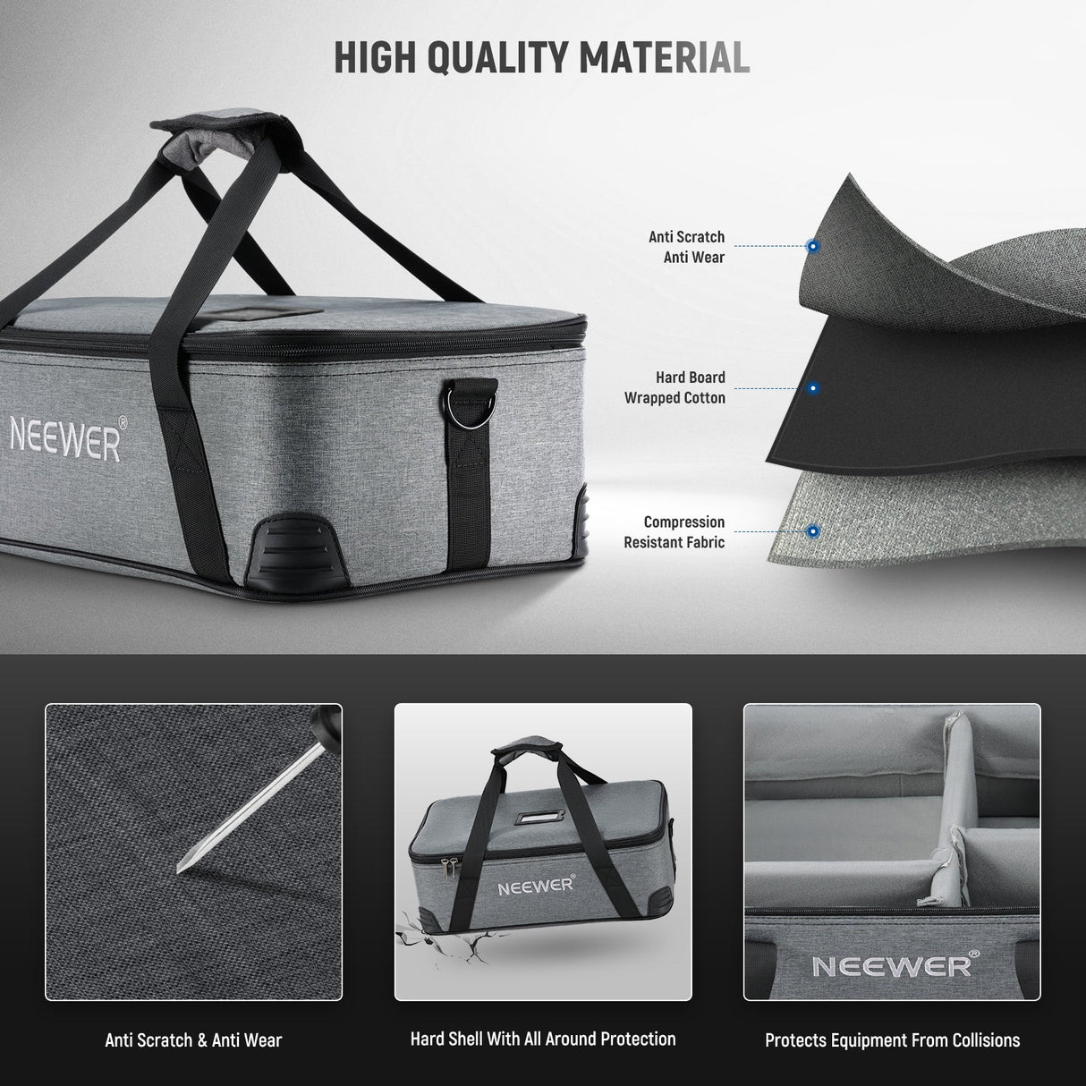 NEEWER PB5 Carrying Bag with Movable Foam Padded