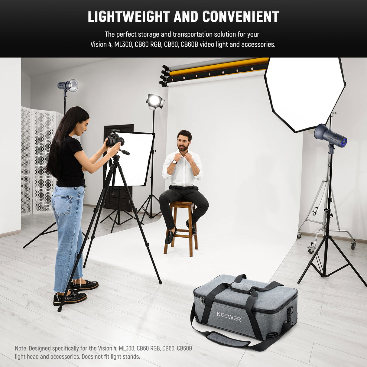 NEEWER PB5 Carrying Bag with Movable Foam Padded