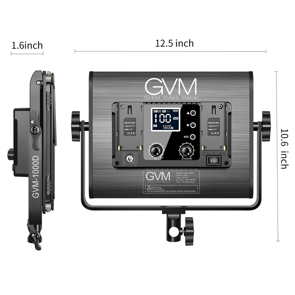 GVM 1000D RGB LED Bi-Color Studio Video Light