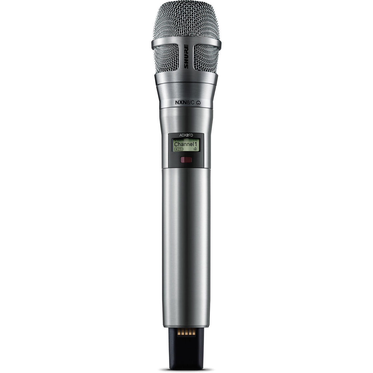Shure ADX2FD/N8CN Digital Handheld Wireless Microphone Transmitter with Nexadyne 8/C Cardioid Capsule (G57: 470 to 608 + 614 to 616 MHz, Nickel)