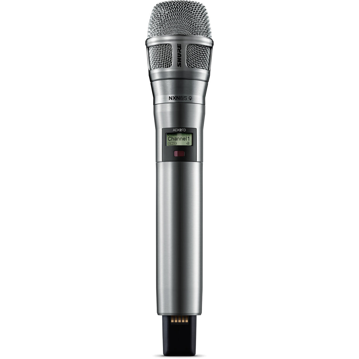 Shure ADX2FD/N8SN Digital Handheld Wireless Microphone Transmitter with Nexadyne 8/S Supercardioid Capsule (G57: 470 to 608 + 614 to 616 MHz, Nickel)