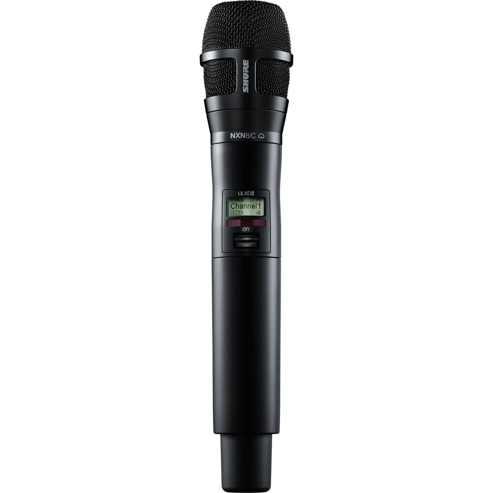 Shure ULXD2/N8CB Digital Handheld Wireless Microphone Transmitter with Nexadyne 8/C Cardioid Capsule (H50: 534 to 598 MHz, Black)