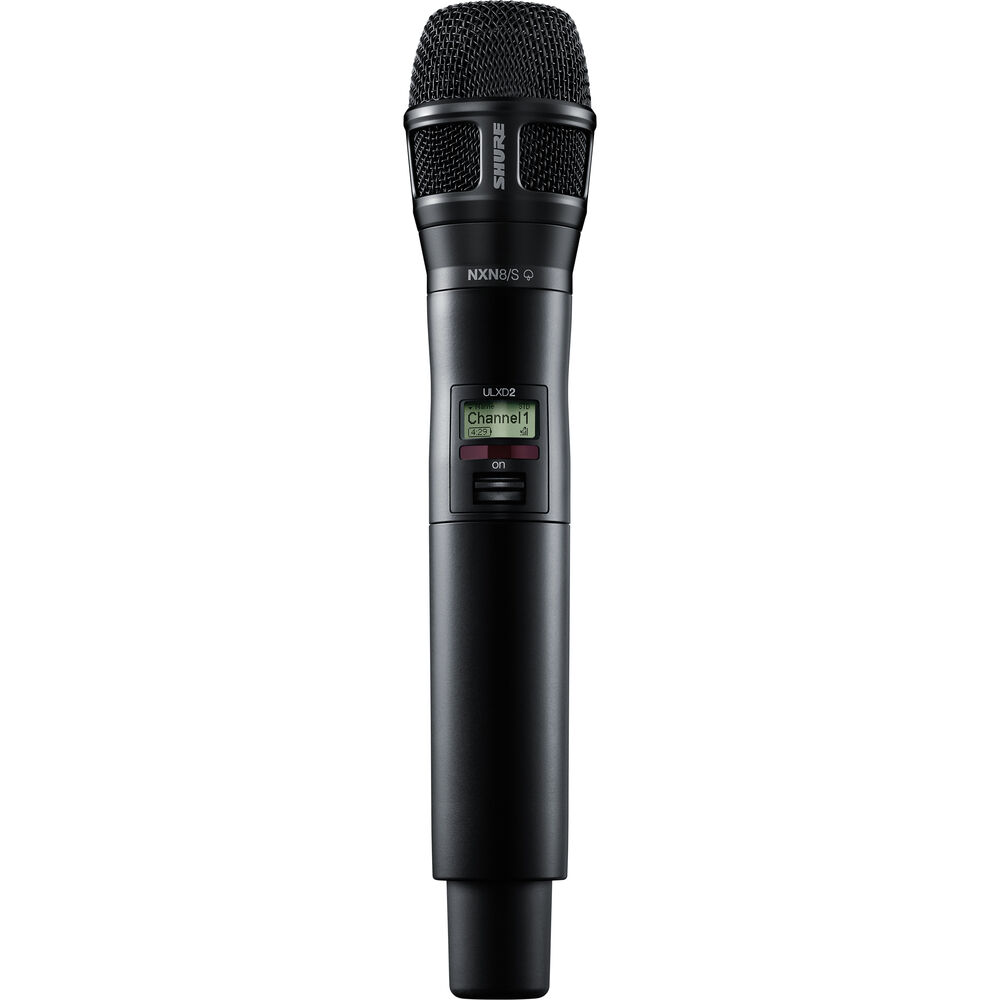 Shure ULXD2/N8SB Digital Handheld Wireless Microphone Transmitter with Nexadyne 8/S Supercardioid Capsule (G50: 470 to 534 MHz, Black)