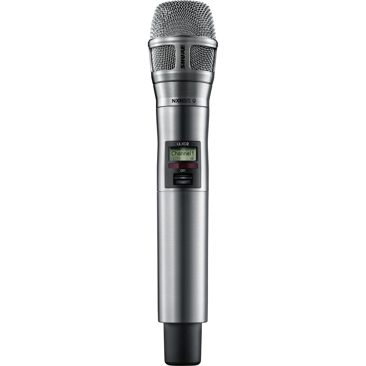 Shure ULXD2/N8SN Digital Handheld Wireless Microphone Transmitter with Nexadyne 8/S Supercardioid Capsule (H50: 534 to 598 MHz, Nickel)