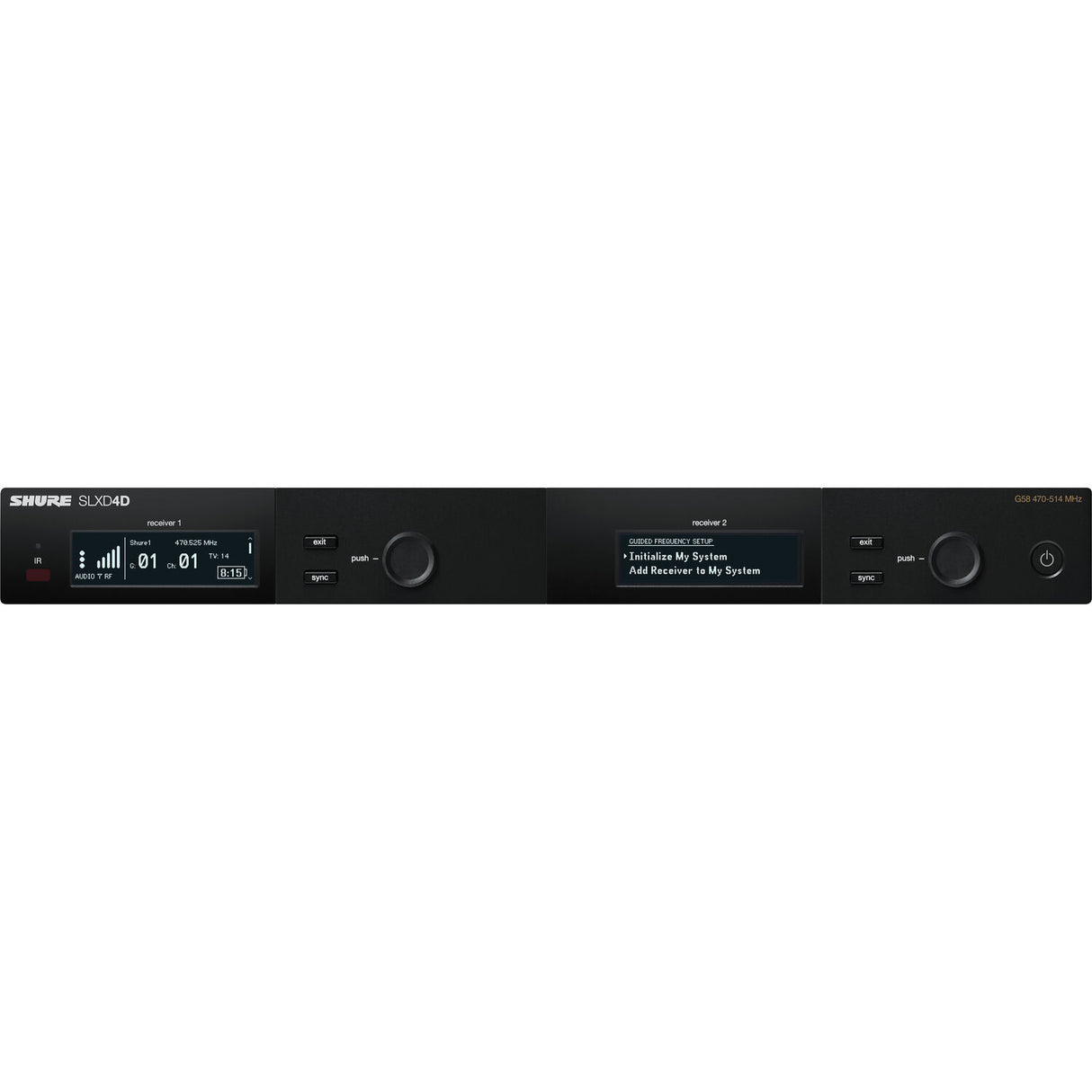 Shure SLXD24D/N8C Dual-Channel Digital Wireless Handheld Microphone System with Nexadyne 8/C Cardioid Capsules (G58: 470 to 514 MHz)