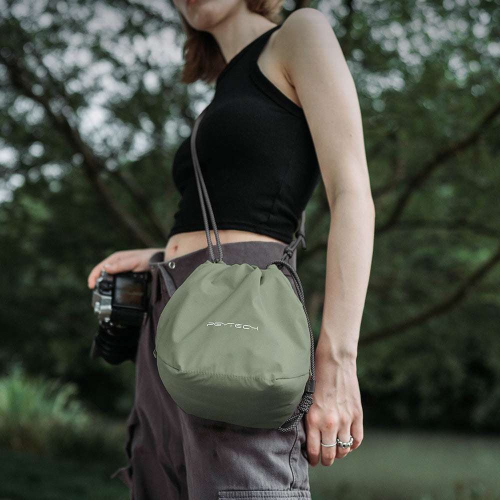 onego drawstring forest camera bag