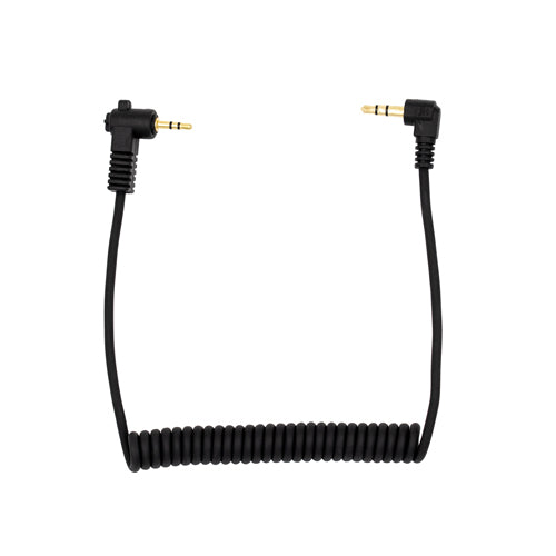 ProMaster Audio Cable 2.5mm TRS male right angle - 3.5mm TRS male right angle - coiled - Image 1