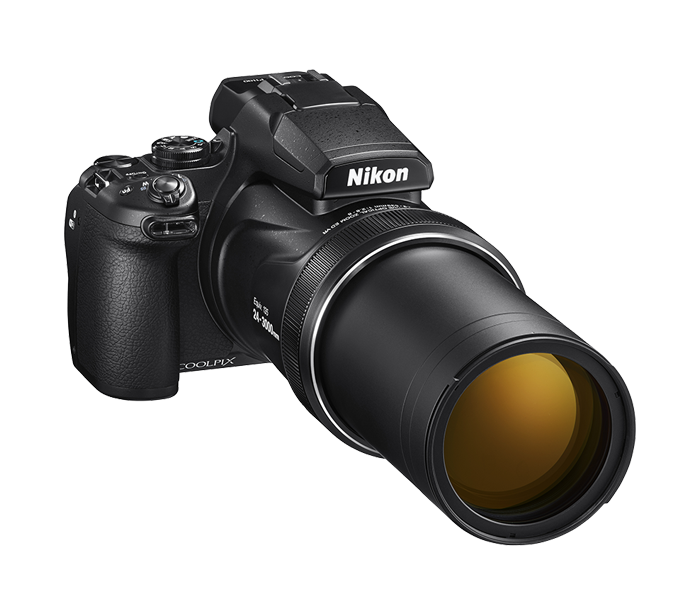Nikon COOLPIX P1100 with 125x zoom lens fully extended to 3000mm equivalent