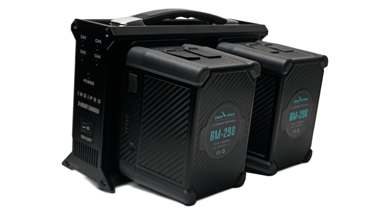 2x Indipro B-Mount 28.8V Li-Ion Batteries & Quad B-Mount Battery Charger Kit