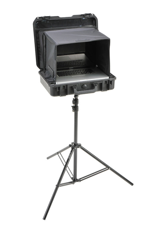 SKB Waterproof Case with laptop insert, sunshade, and tripod mount