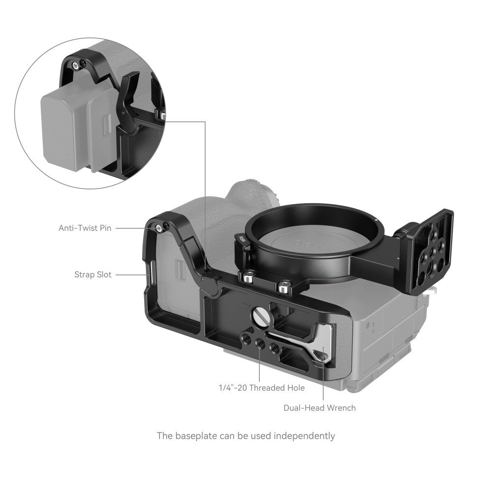 SmallRig Rotatable Horizontal-to-Vertical Mount Plate Kit for Sony Alpha 7 V / 7R V / 7 IV / 7S III / 7R IV 4148