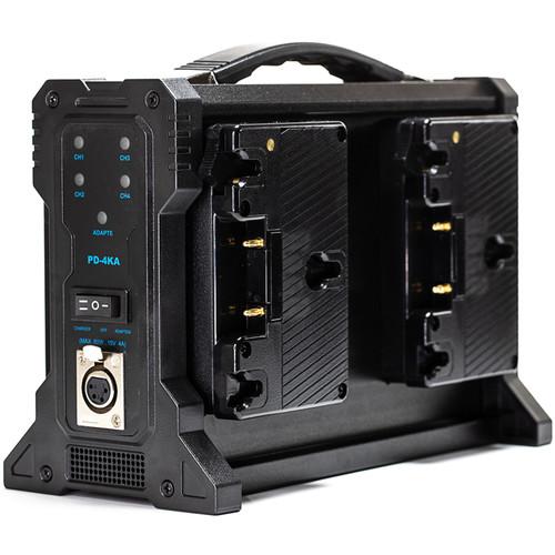 Indipro 4x Compact 95Wh Gold-Mount Li-Ion Batteries and Quad Gold-Mount Battery Charger Kit