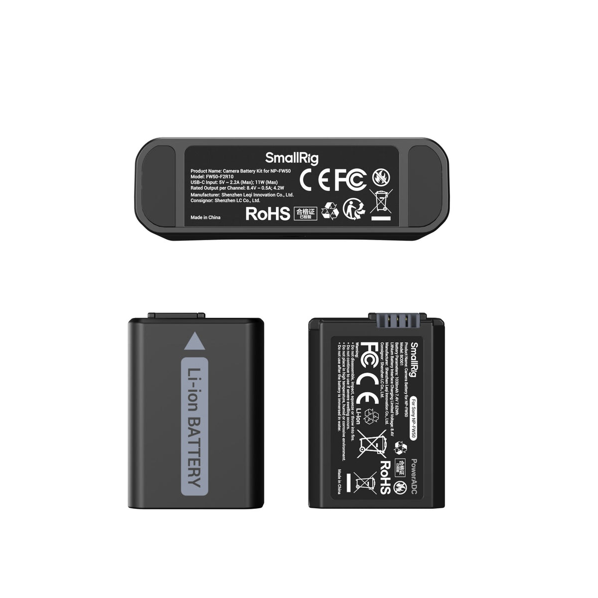 SmallRig Turbo Charging Kit for NP-FW50 Camera Batteries