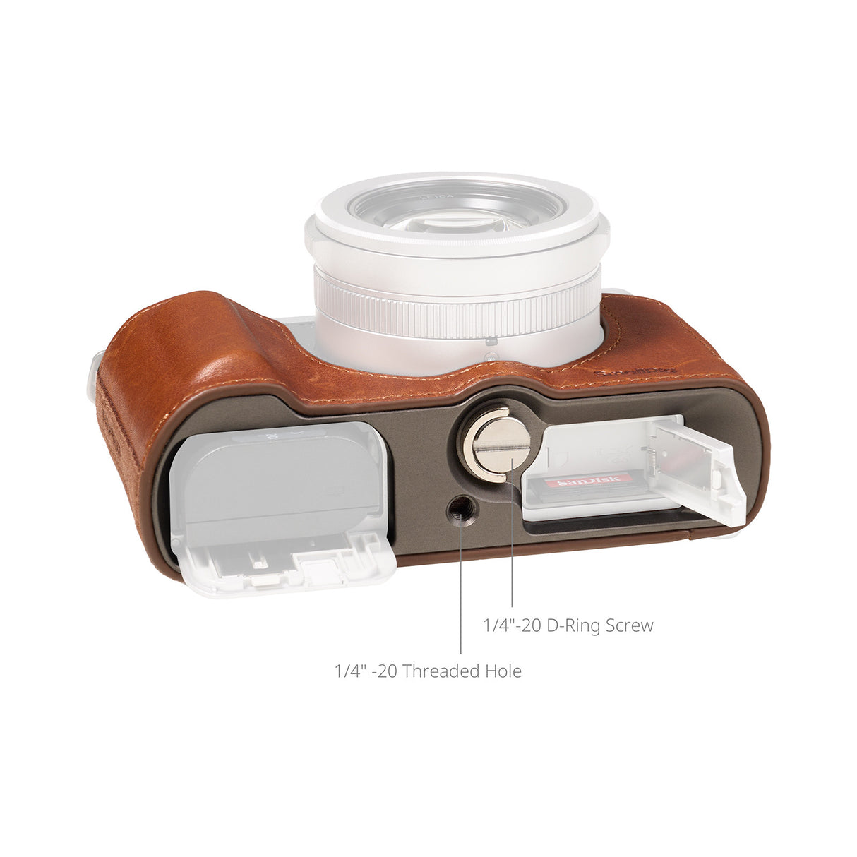 SmallRig Leather Half Case for Panasonic LUMIX L10(Brown)5699