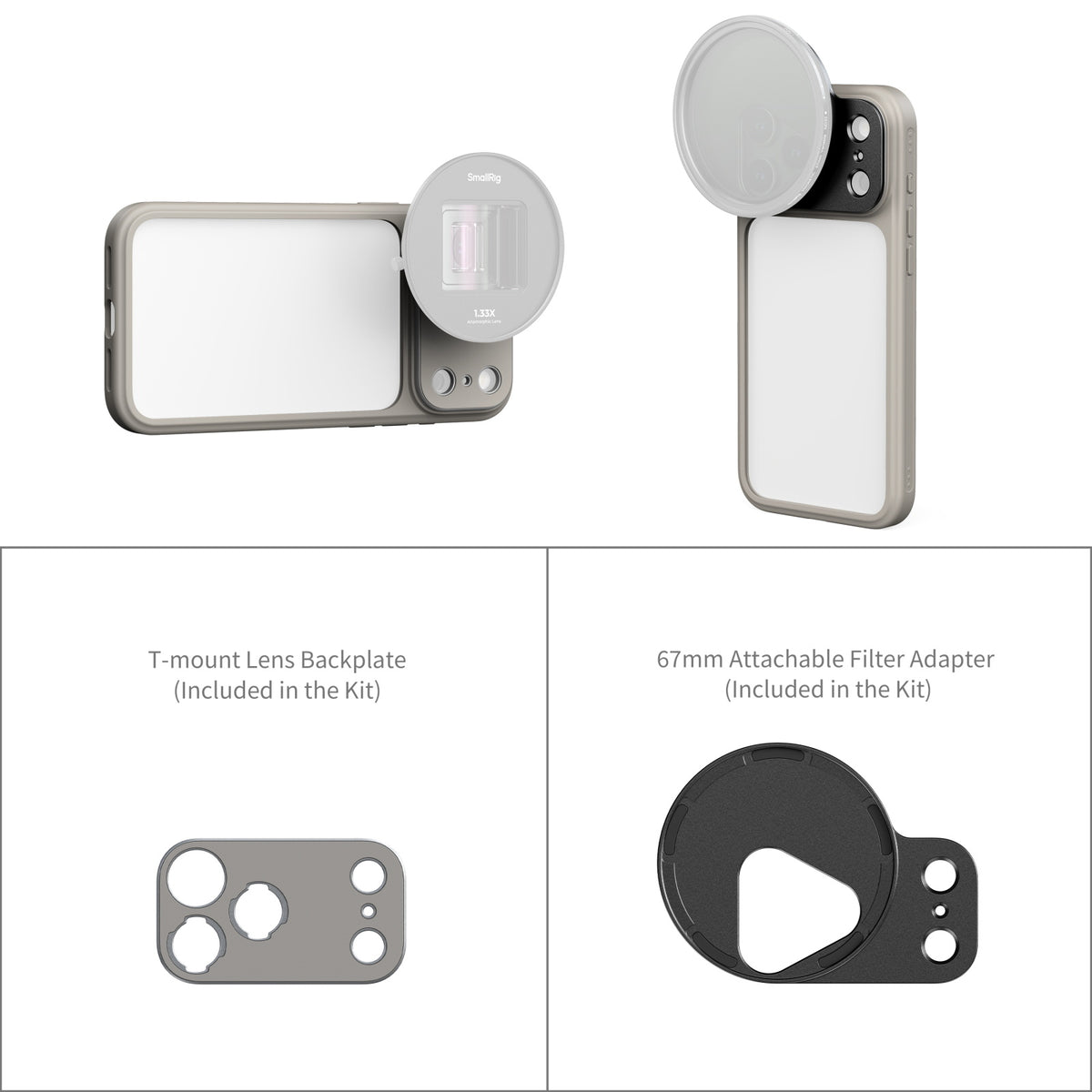 SmallRig FilMov Lightweight Photography Bumper Case for iPhone 17 Pro Max (Gray)