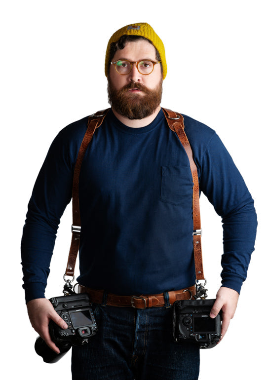 Skinny Money Maker | Thin Leather Camera Harness