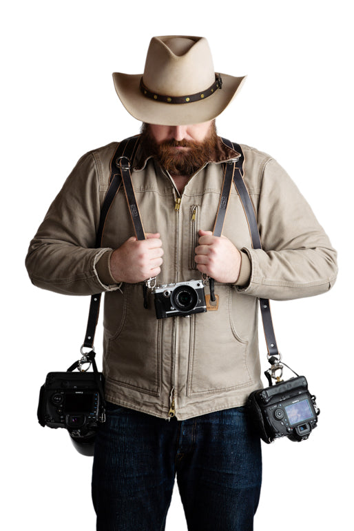Skinny Money Maker | Thin Leather Camera Harness