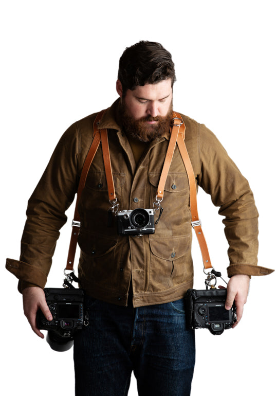 Skinny Money Maker | Thin Leather Camera Harness