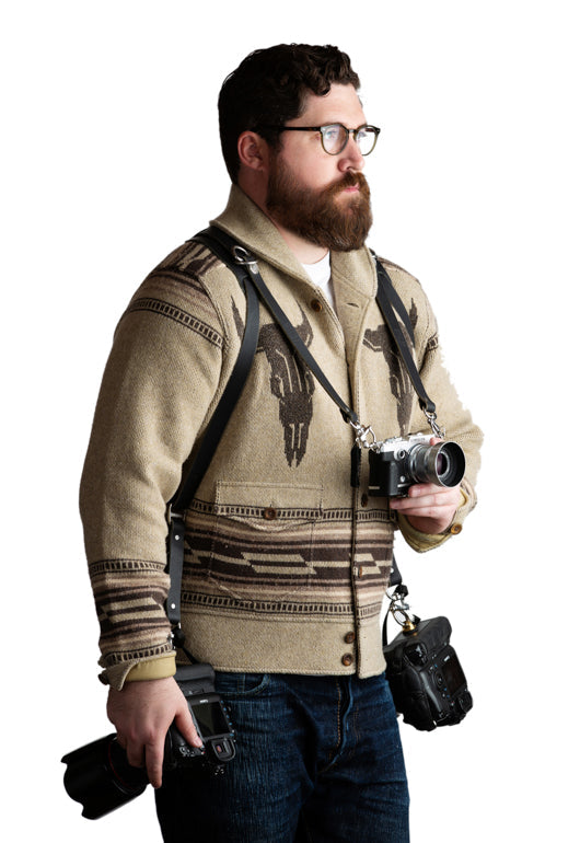 Skinny Money Maker | Thin Leather Camera Harness