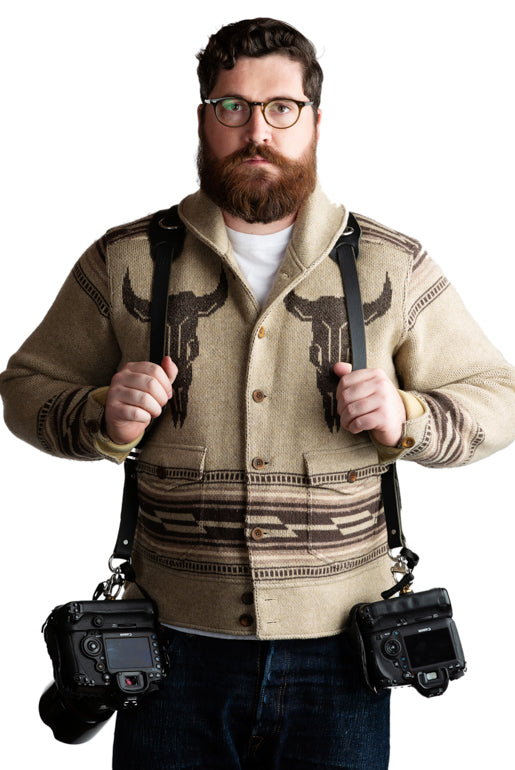 Skinny Money Maker | Thin Leather Camera Harness