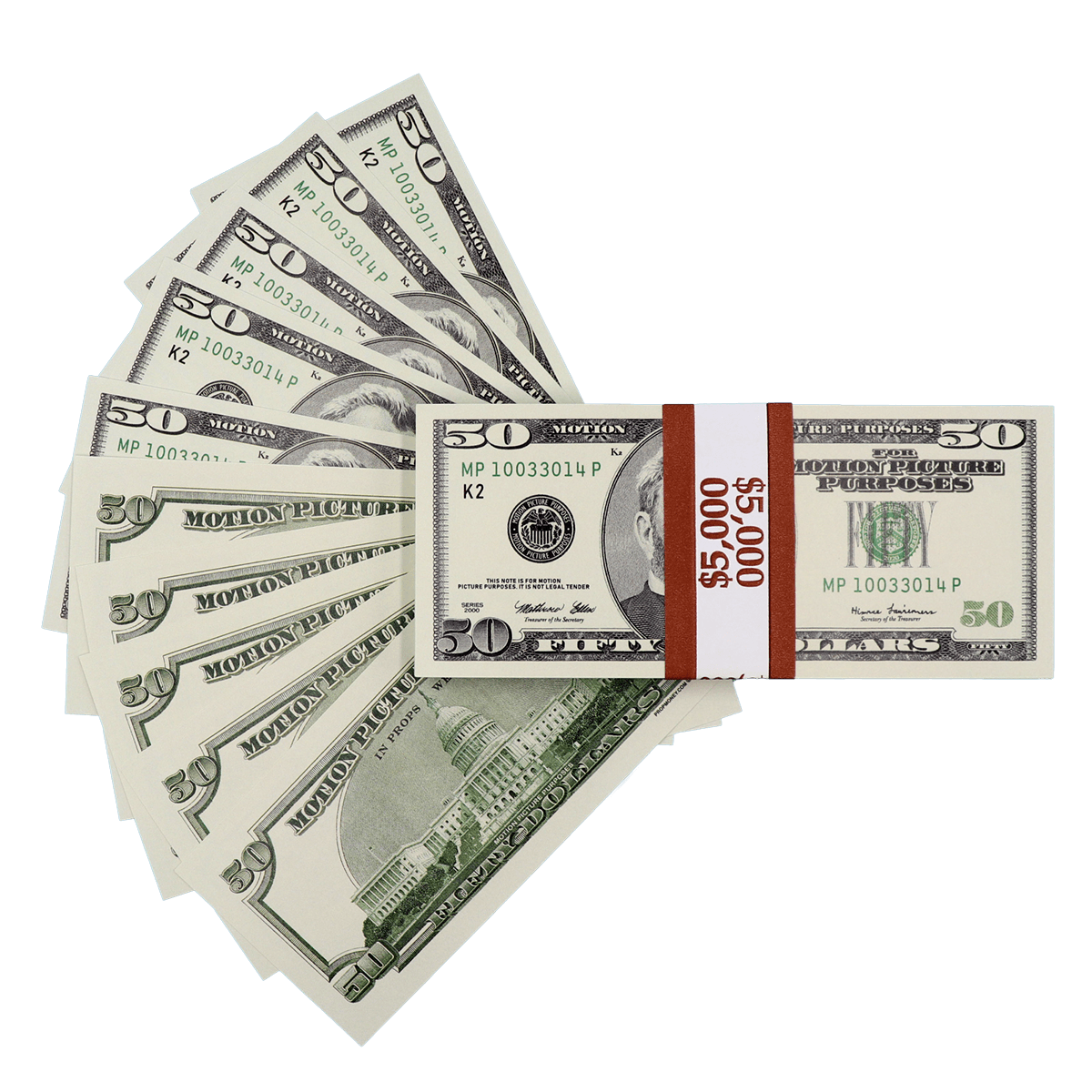 $5,000 Full Print 2000 Series Stack