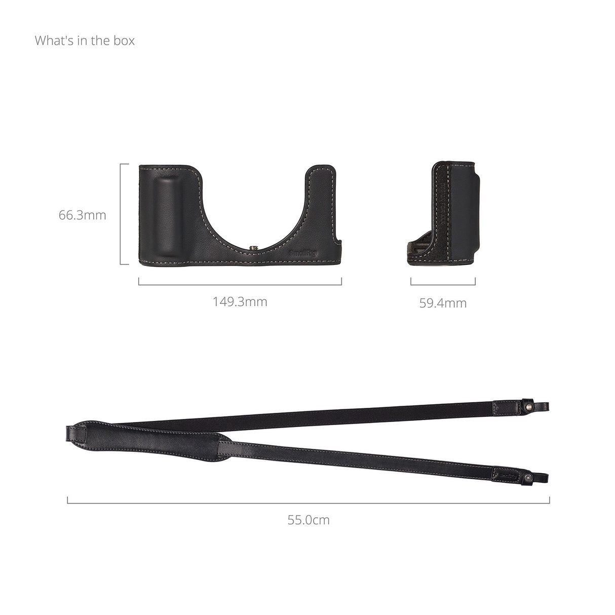 SmallRig Leather Half Case Kit for Panasonic LUMIX L10(Black)6274