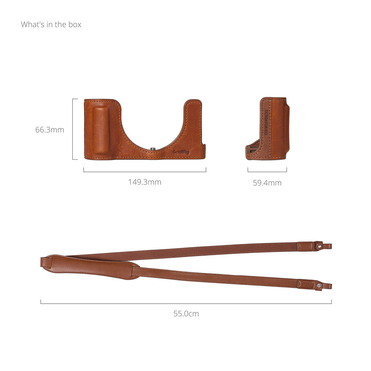 SmallRig Leather Half Case Kit for Panasonic LUMIX L10(Brown)6275