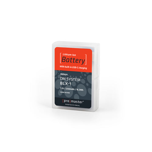 ProMaster Li-ion Battery for OM System BLX-1 with USB-C Charging - Image 5