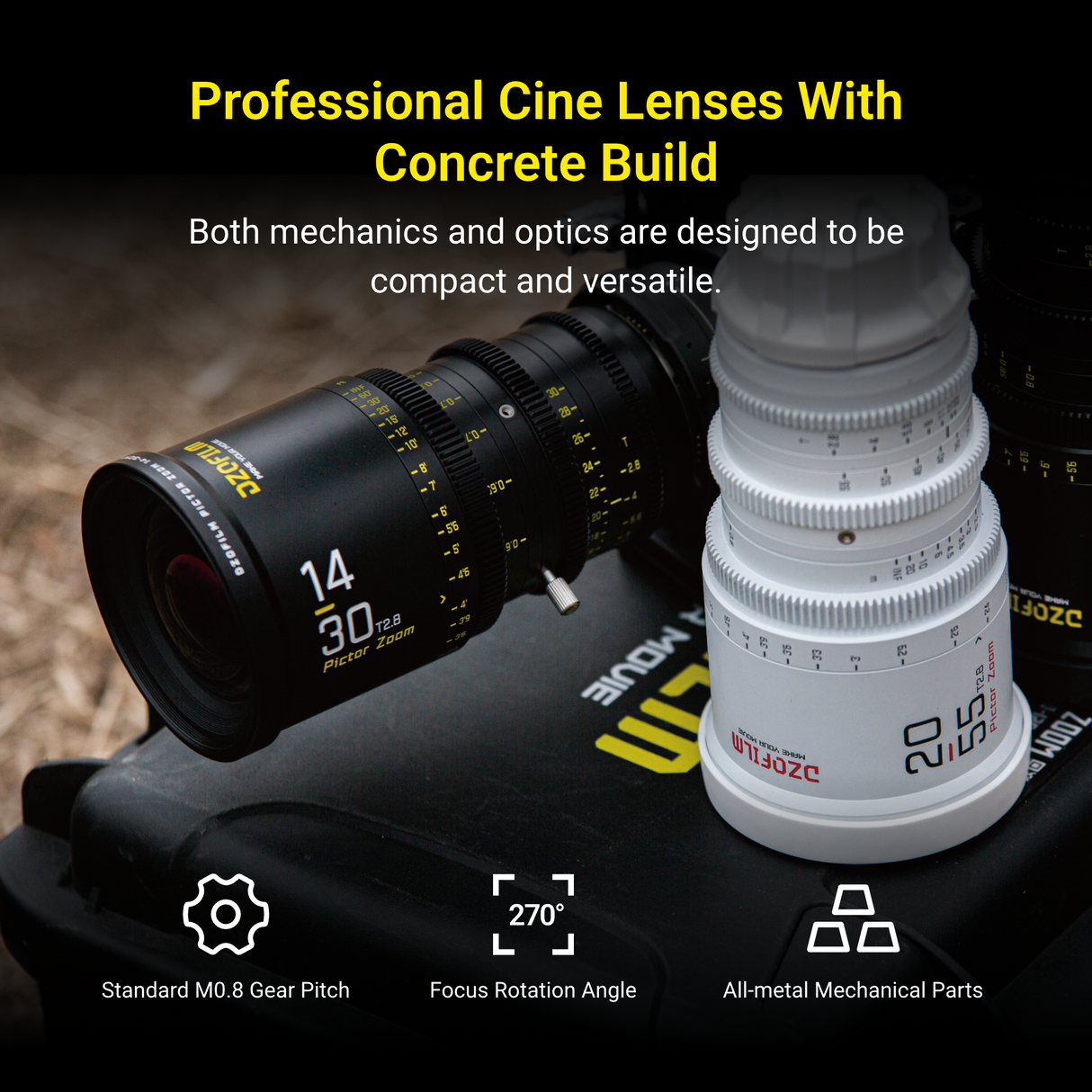 Pictor Zoom Cine Lens – 20–125mm, Constant T2.8, Low Focus Breathing, PL/EF Mount, Lightweight Professional Zoom for Film & Video