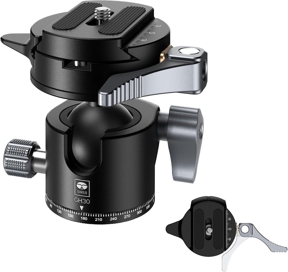 SIRUI GH30 Low Profile Tripod Head with Arca Type Quick Release Plate