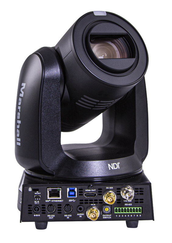 Marshall CV730 UHD 30x PTZ Camera with High-Bandwidth NDI, 12G-SDI - Black