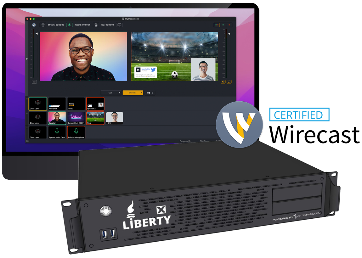 Liberty X HDMI Workstation with Telestream Wirecast Pro Software Perpetual