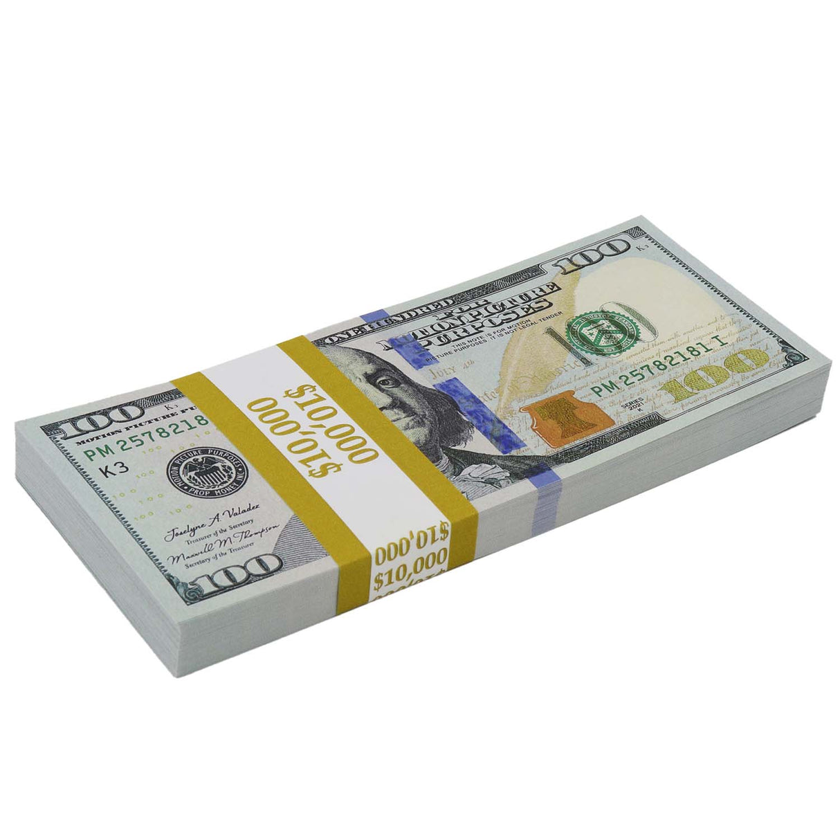 $500,000 Full Print New Series Stacks & Briefcase