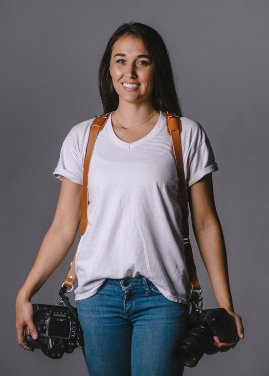 Skinny Money Maker | Thin Leather Camera Harness