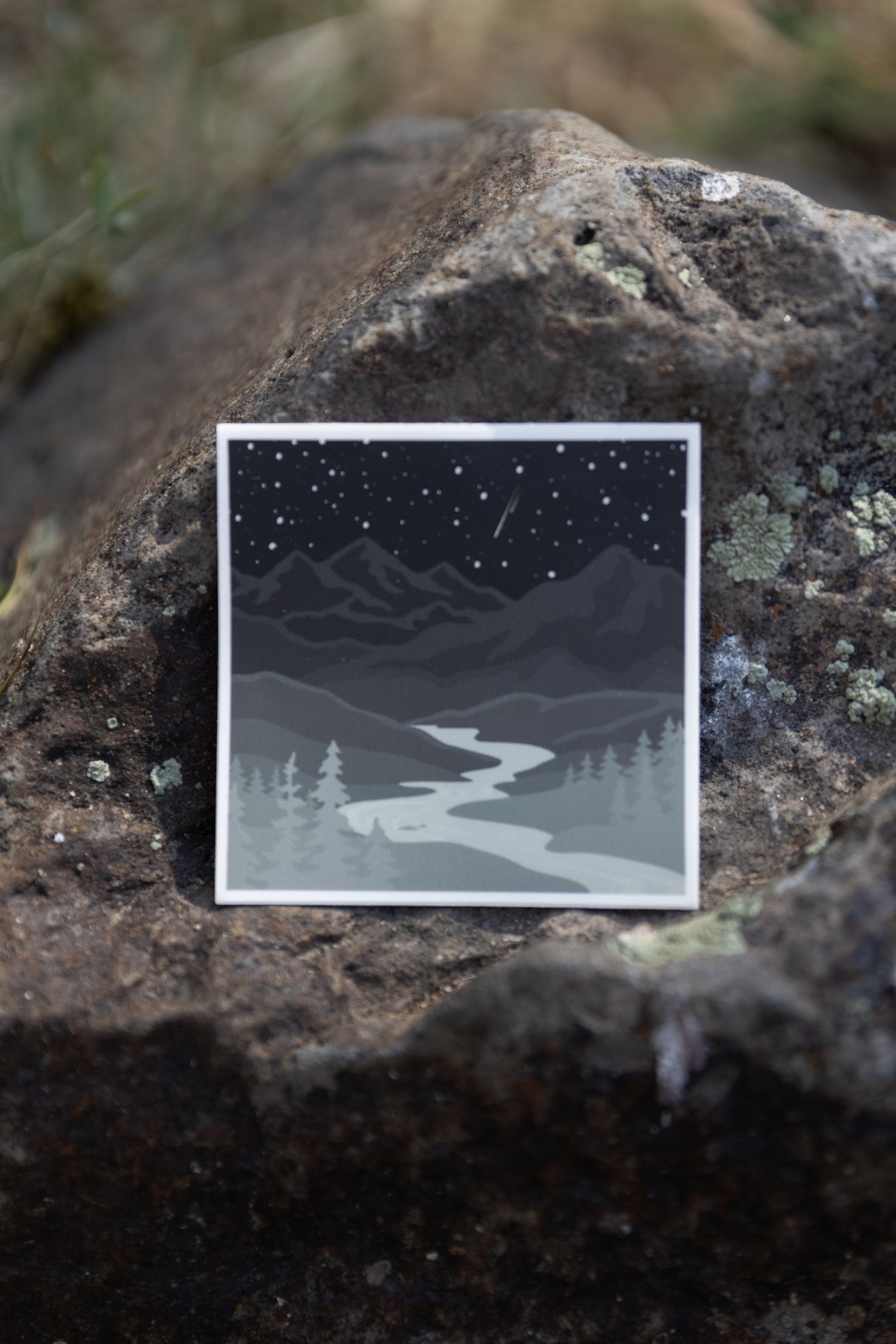 Midnight Mountain Sticker