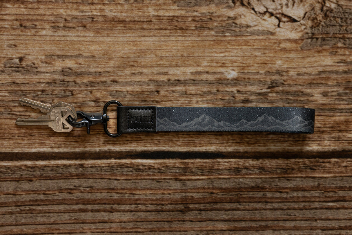 Midnight Mountain Wristlet Keychain