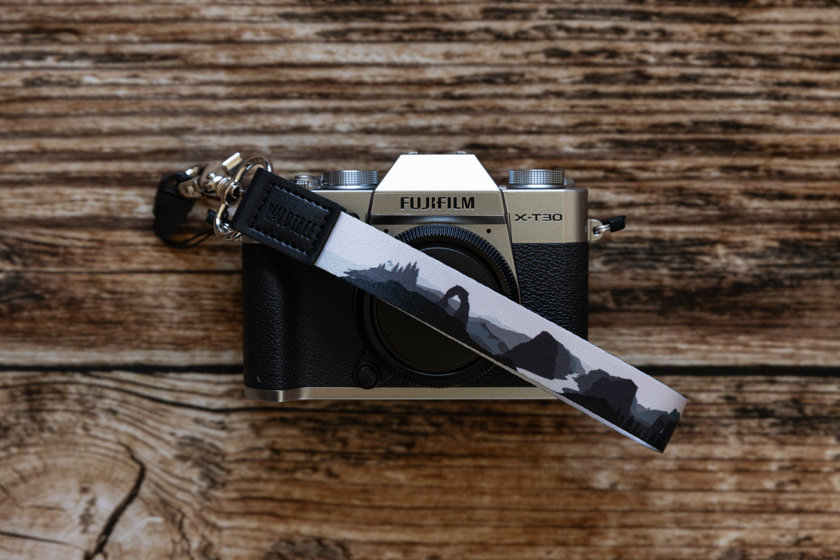 Parks in Black and White Wristlet Keychain