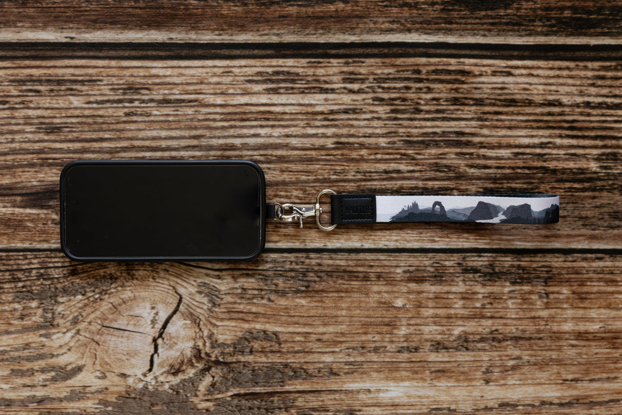 Parks in Black and White Wristlet Keychain
