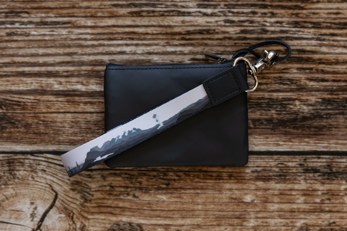 Parks in Black and White Wristlet Keychain