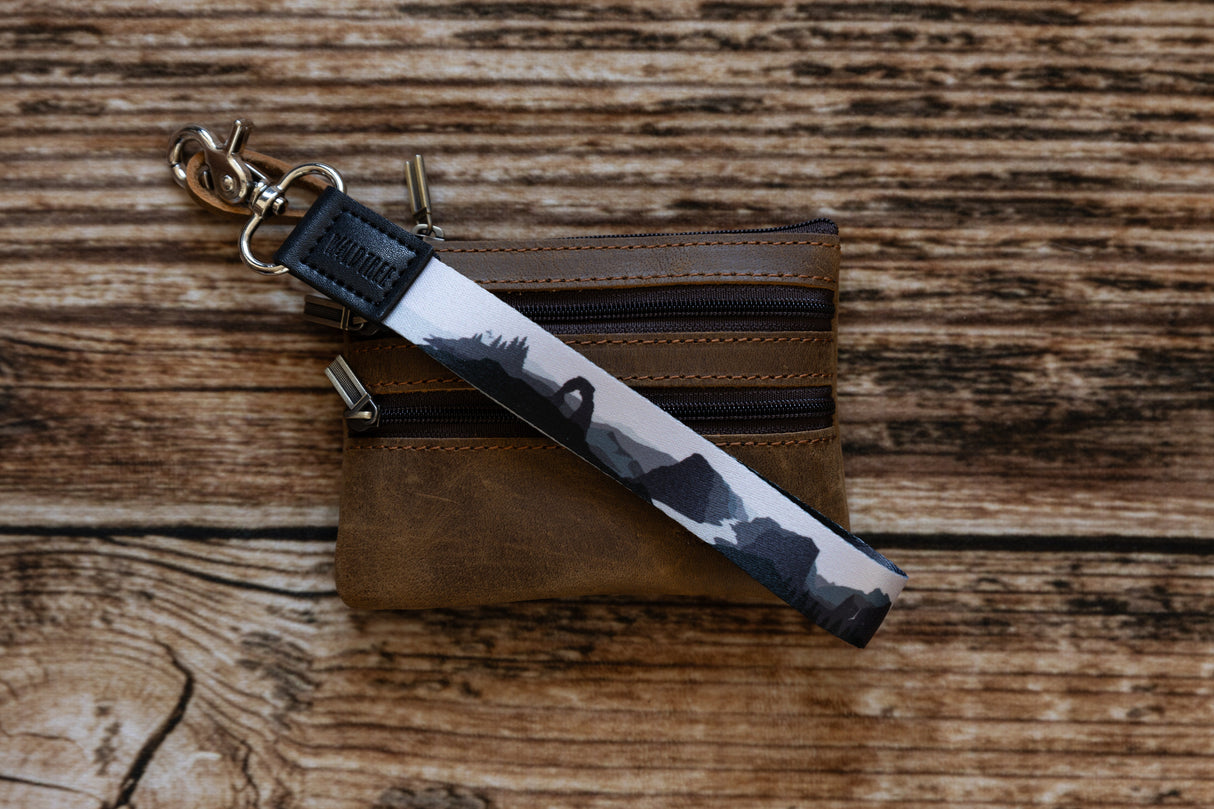 Parks in Black and White Wristlet Keychain