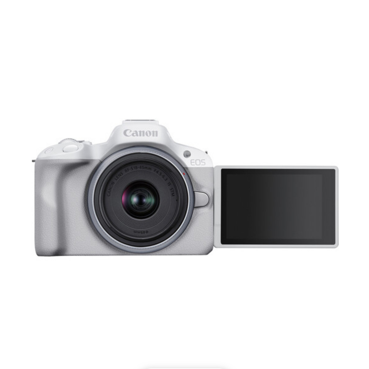 Canon EOS R50 Mirrorless Camera with RF-S 18-45mm f/4.5-6.3 IS STM Lens (White)