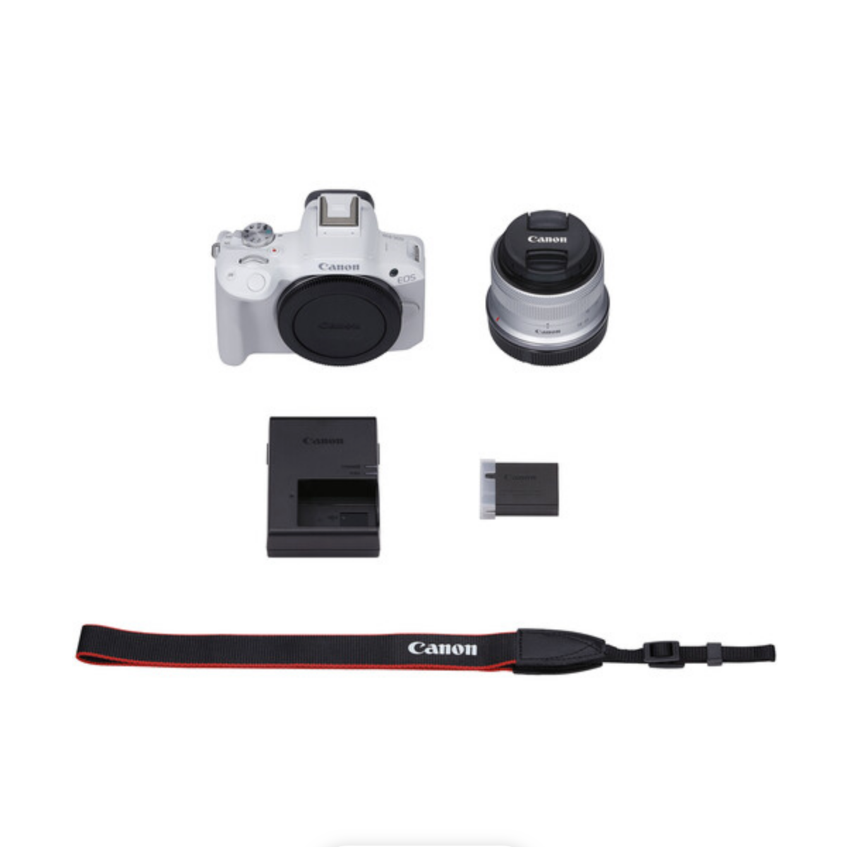 Canon EOS R50 Mirrorless Camera with RF-S 18-45mm f/4.5-6.3 IS STM Lens (White)