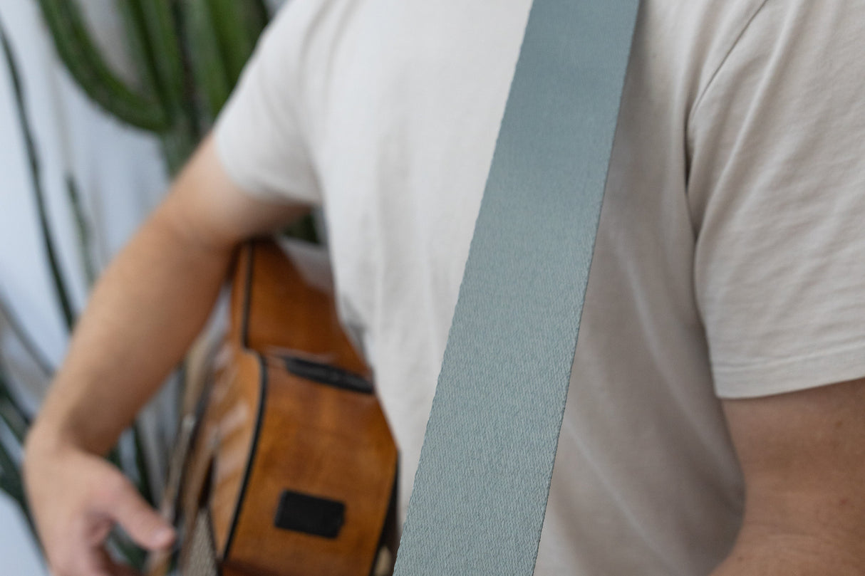 Succulent Blue Guitar Strap