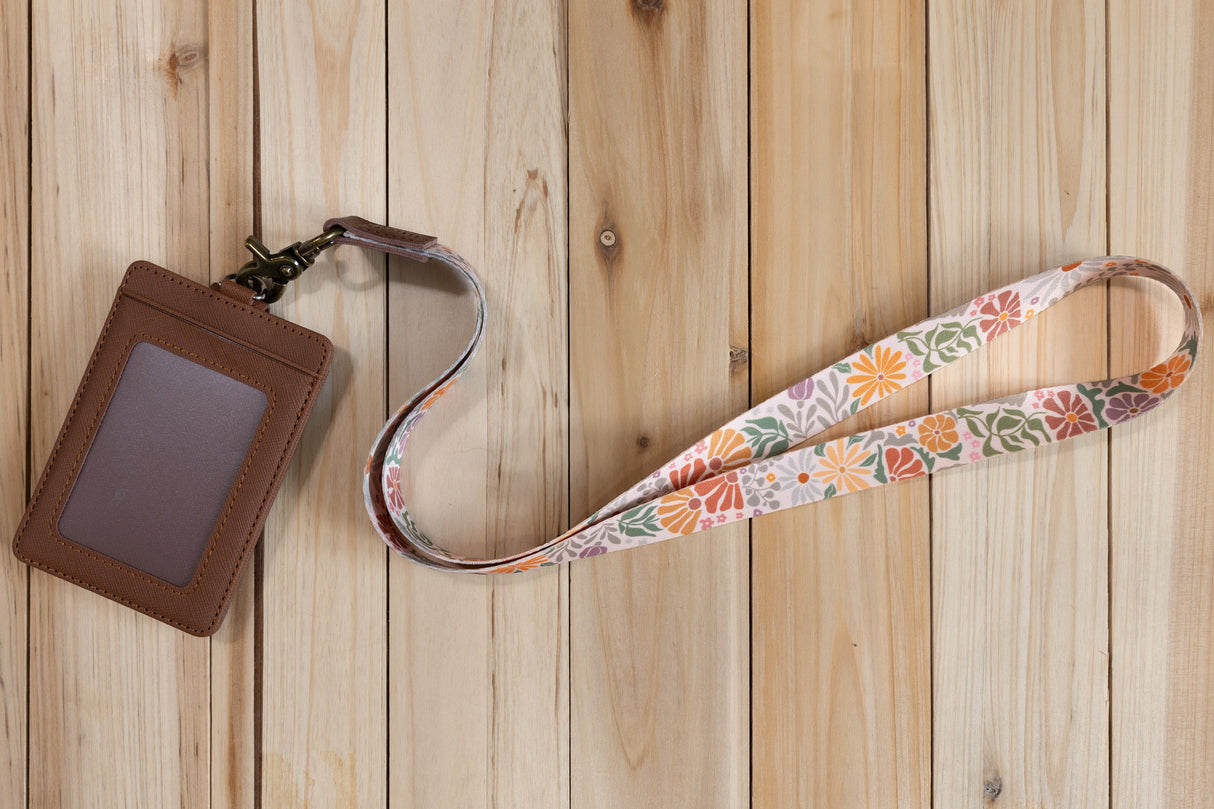 Sunset Floral Neck Lanyard
