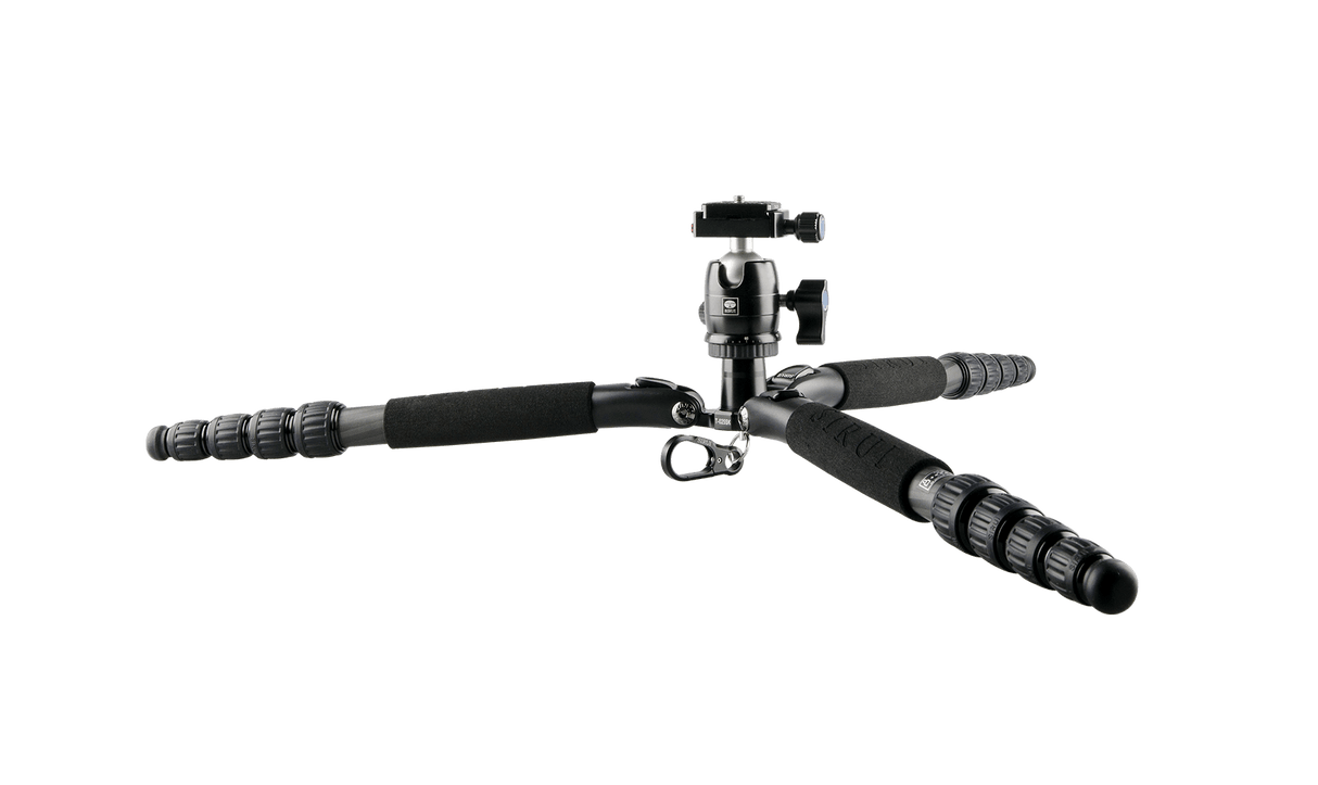Sirui T-0S Series Travel Tripod with B-00 Ball Head (Black, Carbon Fiber) T-025SK+B-00K
